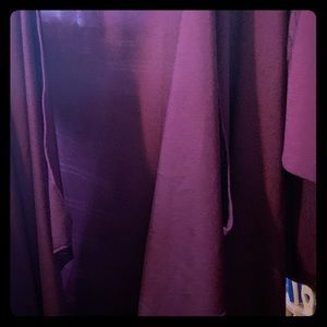 Purple satin coverup